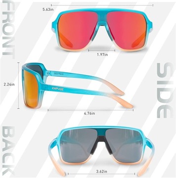 KAPVOE POLARYZOWANE OKULARY SPORTOWE OKULARY ROWEROWE