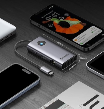 6-в-1 B серый ORICO USB 3.0 Концентратор-разветвитель типа C st