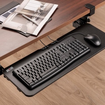 Подставка для клавиатуры Maclean под столом, регулируемая, макс. 5 кг, 67x24 см, MC-