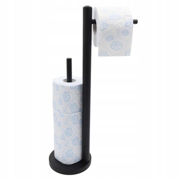 STOJAK WIESZAK PAPIER TOALETOWY LOFT CZARNY METAL