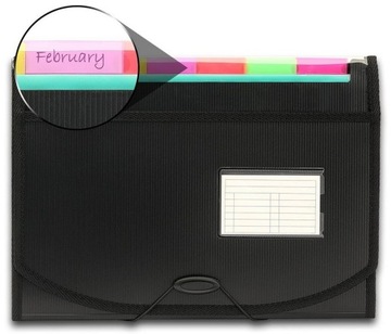 Складная папка для документов с 13 отделениями, вместительная.