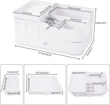 ORGANIZER szkatułka na KOSMETYKI BIŻUTERIĘ PĘDZLE