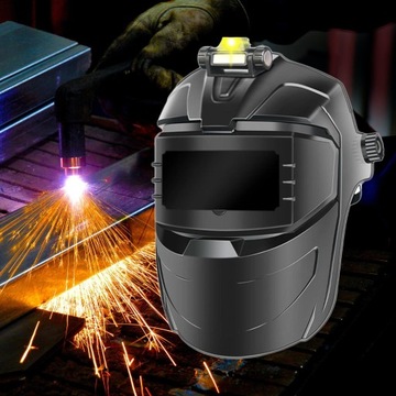 Сварочная маска Капюшон Глаза Защита лица Черный цвет с отражателем