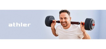 Набор регулируемых битумных гантелей Athler 40 KG 3in1 штанга