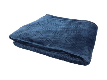 Koc 180x200 niebieski Tampere Flannel poliester