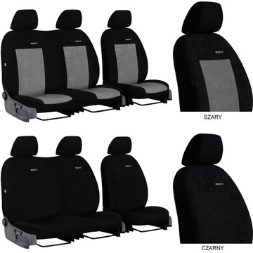 VW T5 2+1 ПЕРСОНАЛИЗИРОВАННЫЕ ВЕЛЮРОВЫЕ чехлы на сиденья