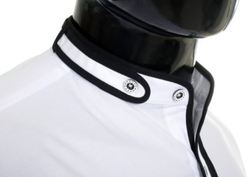 Мужская элегантная рубашка с воротником-стойкой, обычная свадьба