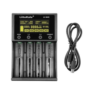 Uniwersalna Ładowarka LiitoKala Lii-M4S Ogniw Akumulatorów Li-Ion18650 AAA