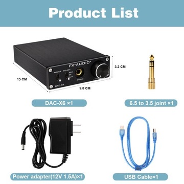 Усилитель для наушников FX-AUDIO DAC-X6, декодер ЦАП