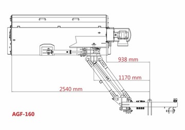 Задняя газонокосилка Jansen AGF-160 Задний боковой мульчер 1,6 м