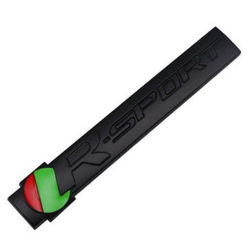 czarny R-Sport Emblemat znaczek Naklejki na karoserię Jaguar 12.8*2.3cm