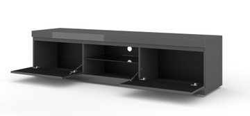 NET 180 подвесной, стоячий, графитовый шкаф под телевизор и комод