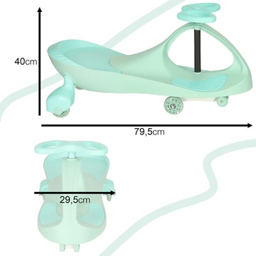 ГРАВИТАЦИОННАЯ ПОЕЗДКА НА СВЕТЯЩИХСЯ КОЛЕСАХ LED PUSH RIDE ДЛЯ ДЕТЕЙ + ДРОТИК