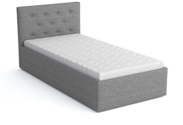 ŁÓŻKO 1-os 80x200 + MATERAC ZESTAW STAR SZARE
