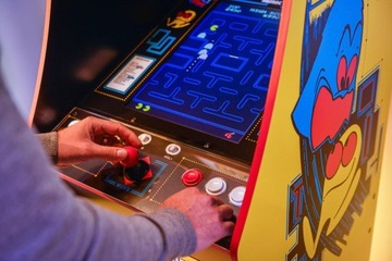 Аркадная консоль в стиле ретро, ​​большая стоячая PacMan PAC-MAN, Wi-Fi, 17 дюймов, 14 игр