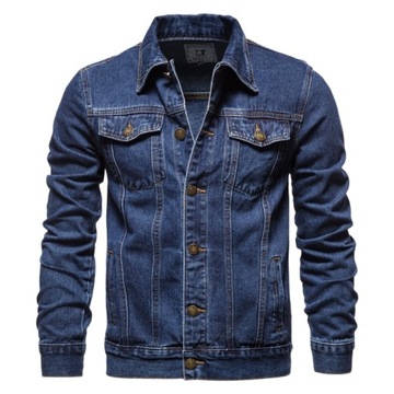 Modna Kurtka Męska Jeansowa Na Wiosnę, Casualowy Styl, Slim Fit