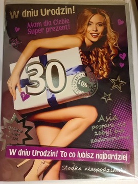 kartka urodzinowa na 30 lat