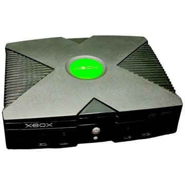 Ładna Konsola Microsoft Xbox Classic , retro zestaw bezprzewodowy pad i gra