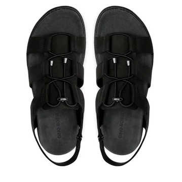 Sandały męskie czarne skórzane Gino Rossi MB-WESTIN-04 rozmiar 44