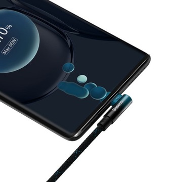 Угловой кабель с боковым разъемом USB — USB-C MVP 2 Колено 100 Вт PD 5A 1