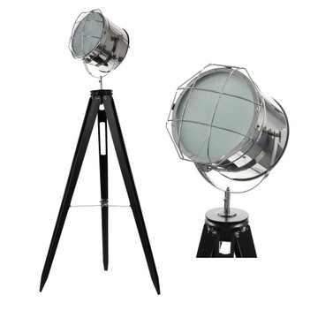 Lampa podłogowa stojąca trójnóg tripod czarna 153c