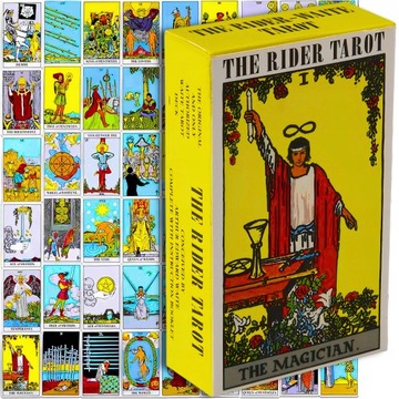 ZESTAW KLASYCZNYCH KART TAROTA THE RIDER TAROT 78 SZTUK WRÓŻBY Z KART