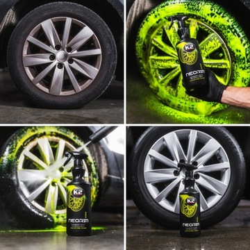 K2 NEORIM PRO 1л препарат для чистки дисков и шин, моющая жидкость, неон