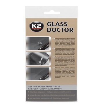 Комплект для ремонта автомобильных стекол K2 Doctor ДЛЯ РЕМОНТА НАПРЫШЕННЫХ ОКОН