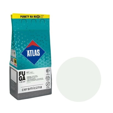 ATLAS Fuga ceramiczna 1-20mm 001 BIAŁA BIAŁY 5kg