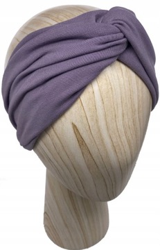 Opaska damska na głowę Turban Brudny Fiolet