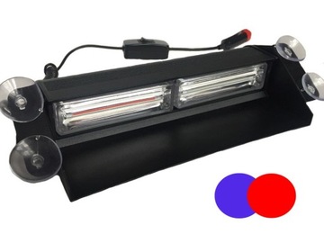 LAMPA OSTRZEGAWCZA POLICYJNA LED NA SZYBĘ KOGUT