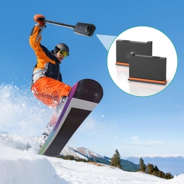 КОМПЛЕКТ 2x АККУМУЛЯТОРА ДЛЯ Insta360 X3 1800 мАч + ЗАРЯДНОЕ УСТРОЙСТВО