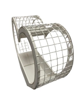 КОРЗИНКА-КЛЕТКА БЕЛАЯ СЕРДЦЕ, ДЕРЕВЯННАЯ КРЫШКА, ВЫСОТА 28 СМ.