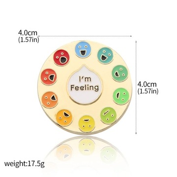 My Social Battery Enamel Pin Funny Interactive Mood Tracker Metal Badges