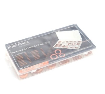 МЕДНЫЕ ШАЙБЫ, УПЛОТНЕНИЯ, ЗЕМЛЯ 150 шт. KD10503.