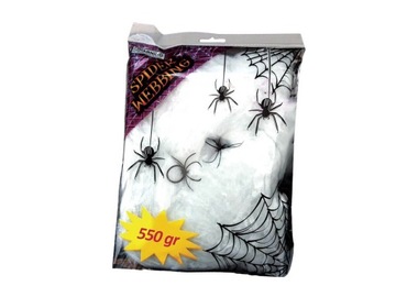 Pajęczyna z pająkami Halloween 550g Pajęczyna Sieć
