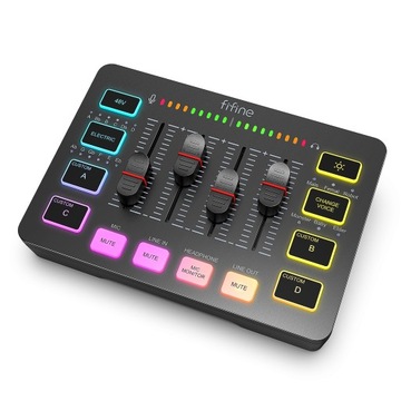 Mixer z interfejsem mikrofonu XLR do podcastów ,nagrywania,wokalu,głosu SC3