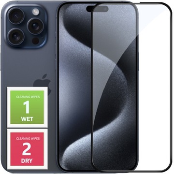 SZKŁO HARTOWANE 5D NA CAŁY EKRAN DO IPHONE 15 PRO MAX SZYBKA SZKIEŁKO 9H
