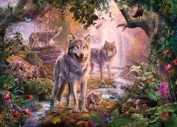Puzzle Ravensburger Puzzle 1000 elementów Puzzle Wilki w lecie 1000 151851