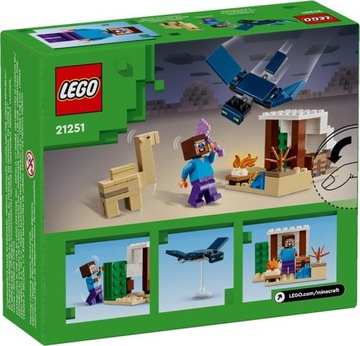 KLOCKI LEGO | MINECRAFT 21251 PUSTYNNA WYPRAWA STEVEA DLA DZIECKA + TORBA