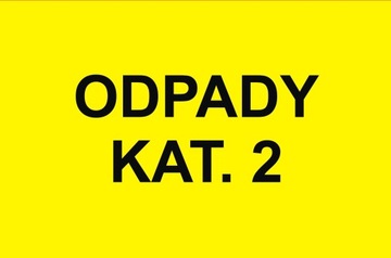 Nr.36 ODPADY KAT 2 (żółta) TABLICA OSTRZEGAWCZA