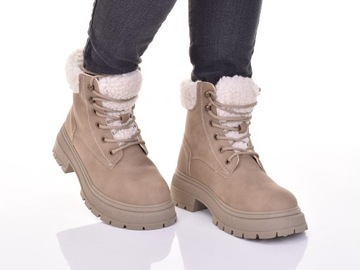 ЖЕНСКИЕ ЗИМНИЕ БОТИНКИ, УТЕПЛЕННАЯ ОБУВЬ, КОРИЧНЕВАЯ КОЖА