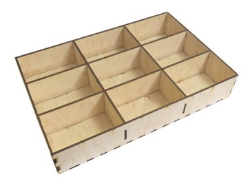PUDEŁKO z 9 PRZEGRÓDKAMI ORGANIZER DECOUPAGE PO26