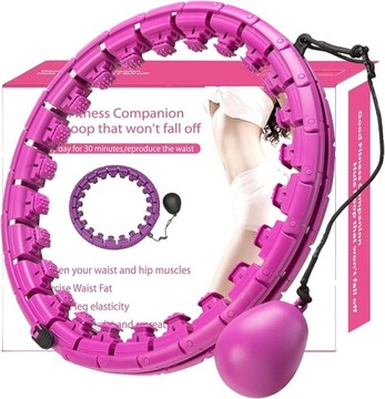 Hula Hoop z obciążeniem dla dorosłych piłką obciążeniową 24 odpinane węzły
