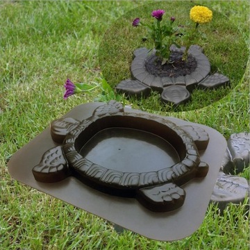 DIY plastikowy żółw ogrodowy, betonowy