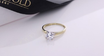 Złoty pierścionek zaręczynowy klasyczny r17 LgP627
