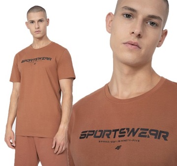4F KOSZULKA MĘSKA BAWEŁNIANA T-SHIRT SPORTOWY