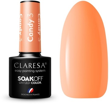 Claresa lakier hybrydowy do paznokci kolor CANDY 3