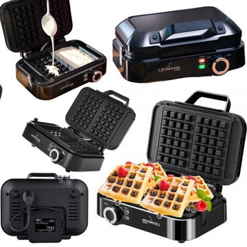 GOFROWNICA ELEKTRYCZNA GRILL OPIEKACZ 2000W MOCNA NIEPRZYWIERAJĄCA WAFLE
