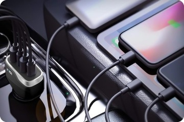 АВТОМОБИЛЬНОЕ ЗАРЯДНОЕ УСТРОЙСТВО Webski 60 Вт 2xUSB 2xUSB TYPE-C PD 30 Вт QC LED